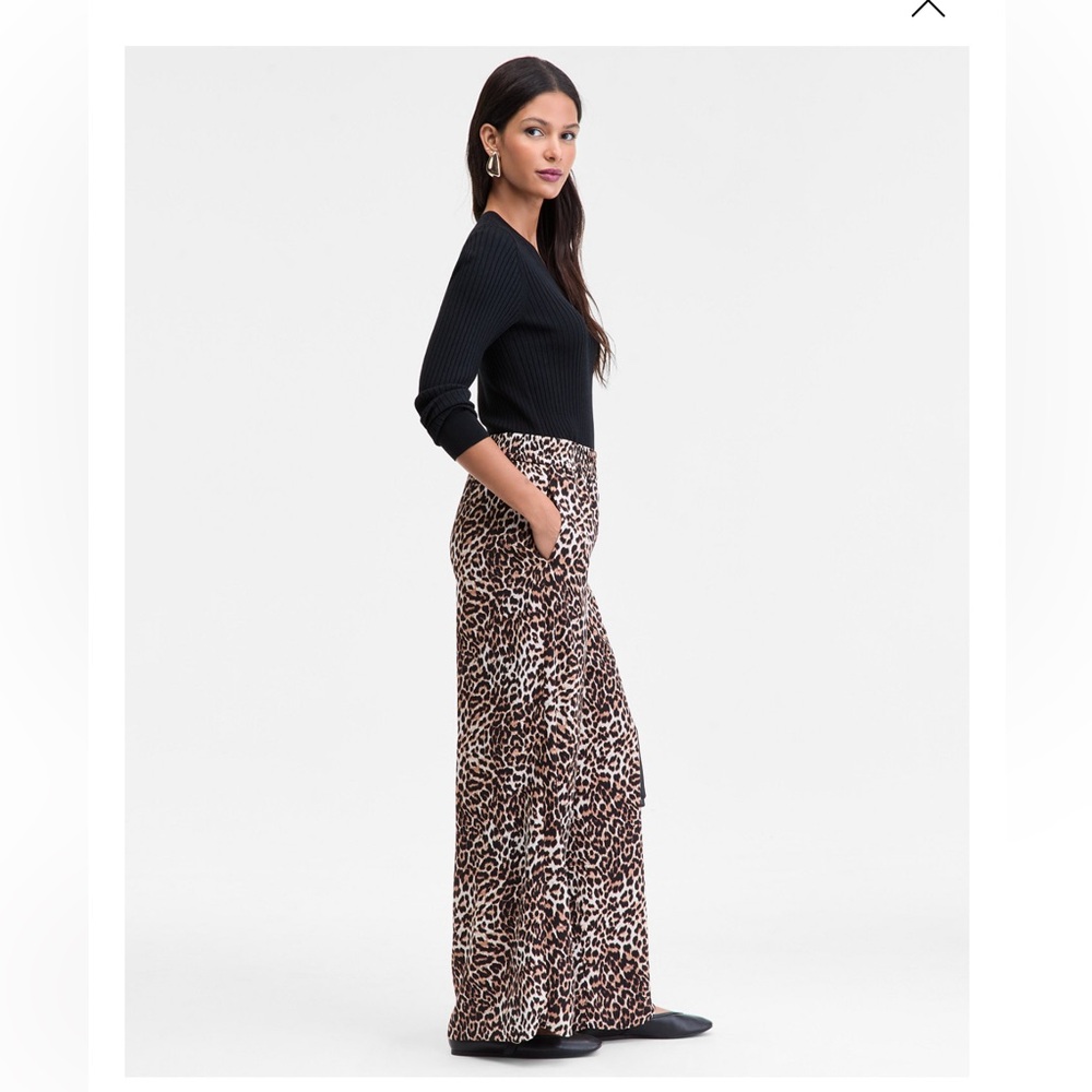 NWT INC International Concepts Women's Printed Pull-On Wide-Leg Pants - Picture 4 of 5